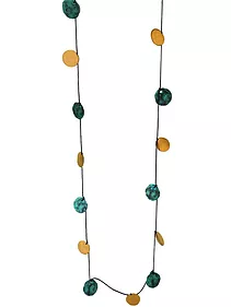 SMALL DISK COIN NECKLACE -by-vally Kontidis Folk art
