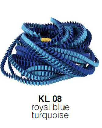 SILK NECKLACE – minimum design – ROYAL BLUE – TURQUOISE Folk art