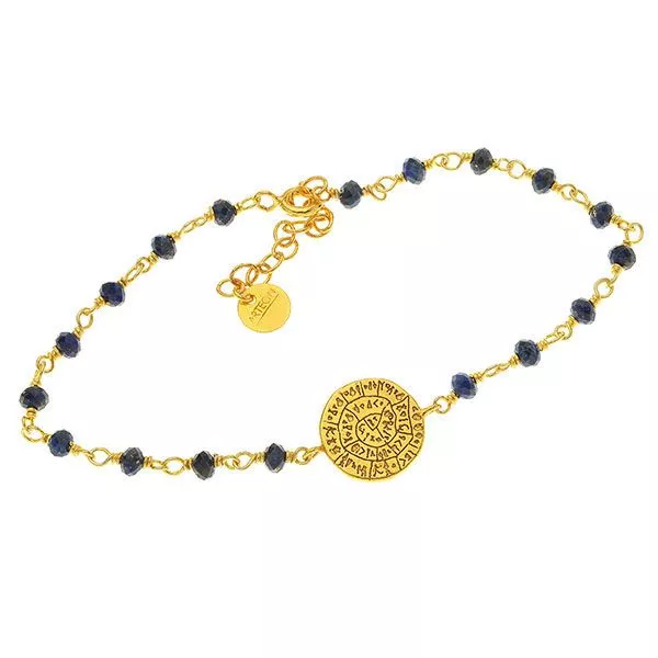 ROSERIE BRACELET WITH PHISTOS DISC FROM SILVER 925o Folk art