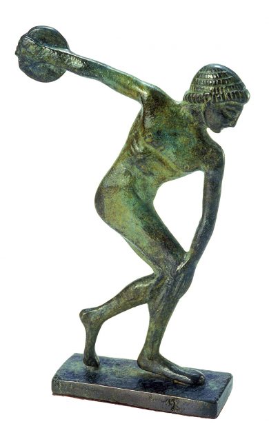 Discus Τhrower – Brass – Dimensions: 11.5x7x2.5 cm. Folk art